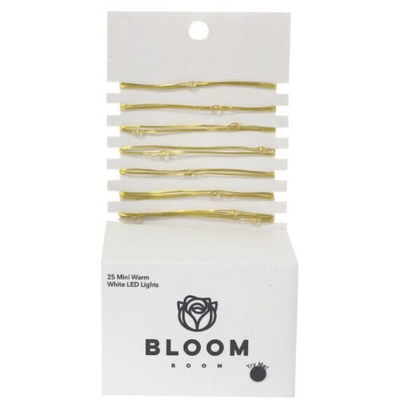 Bloom Room 25 ct LED Mini Gold Wire with Warm White String Lights - Picture 2 of 5